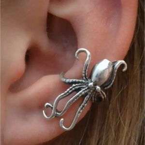 Silver Octopus Ear Cuff Earring NWT
